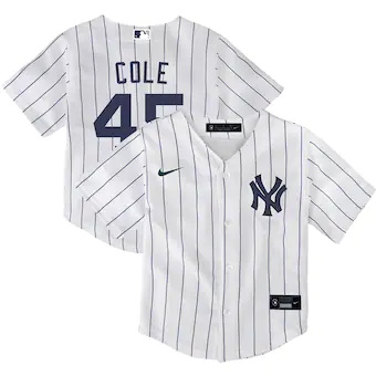 toddler nike gerrit cole white new york yankees home replic